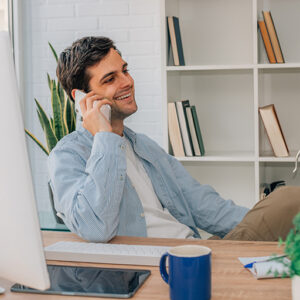 Man receiving encouragement